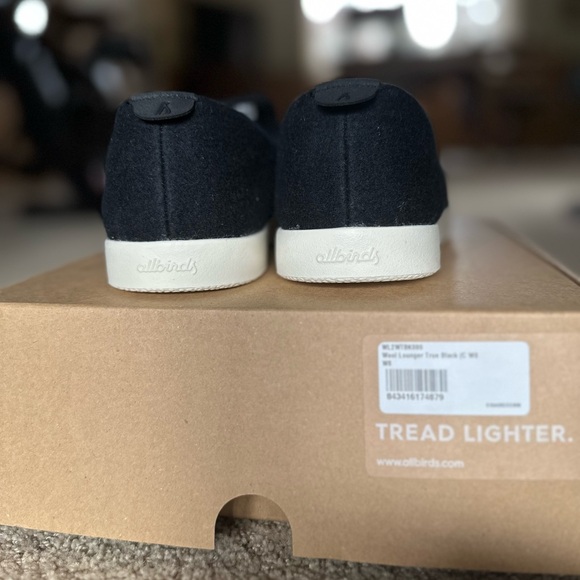 Allbirds NWT NIB Wool Loungers - Classic True Black, Cream Sole - Women’s Size 8 - Picture 5 of 12